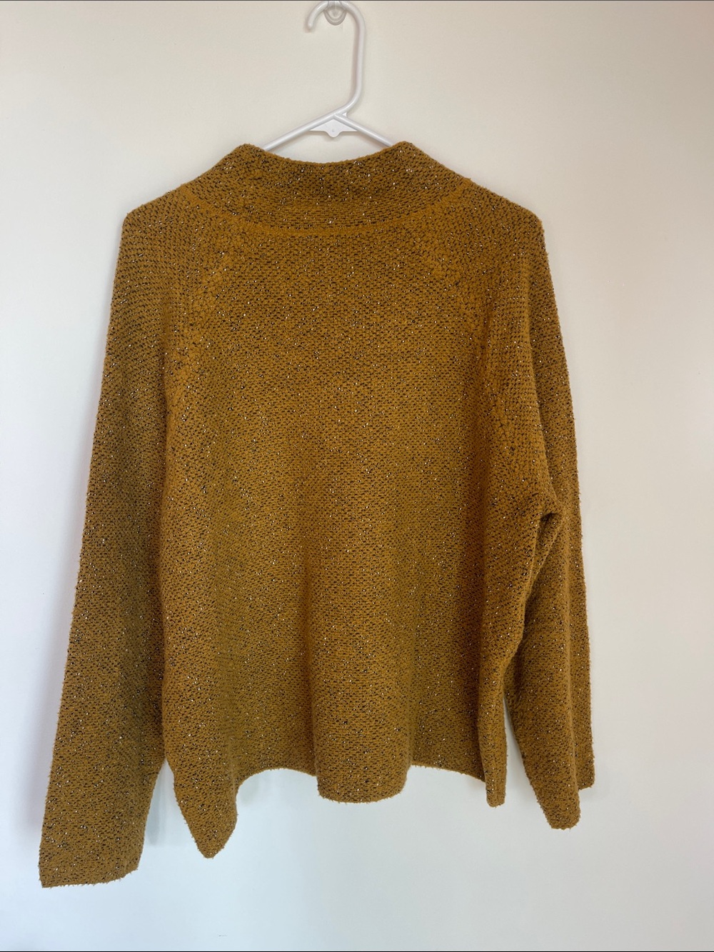 Eileen Fisher Mustard Gold Cowl Neck Sweater - Picture 3 of 4